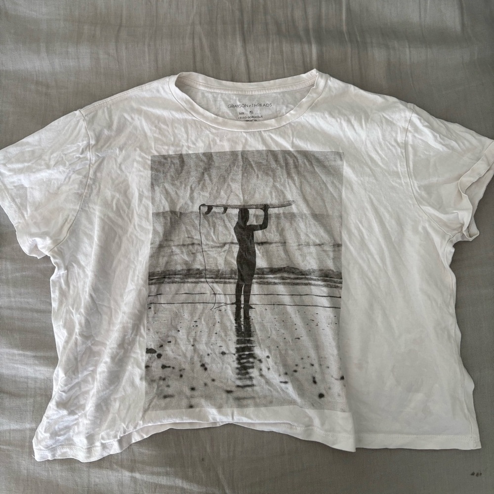 Cropped surf shirt